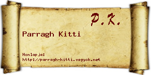 Parragh Kitti névjegykártya