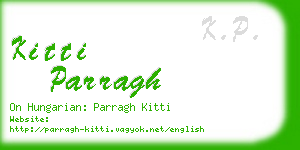 kitti parragh business card